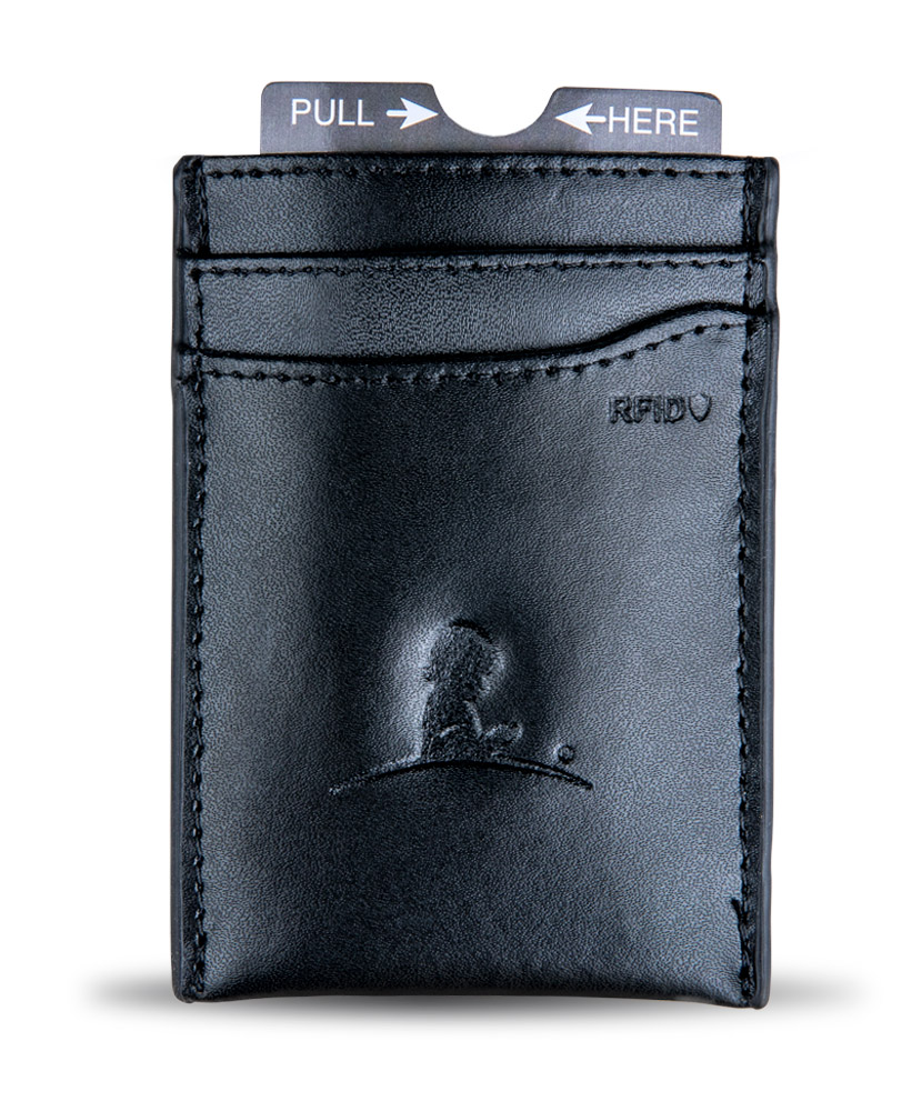Leather Wallet Money Clip - Black - St. Jude Gift Shop